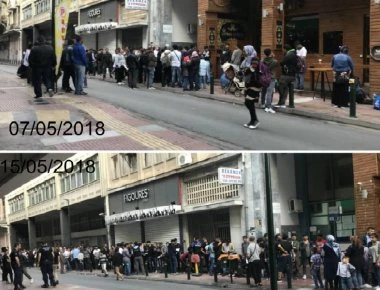 Πειραιάς: Παράνομοι αλλοδαποί αφοδεύουν στο δρόμο, περιμένοντας στην ουρά για το άσυλο! (φωτό